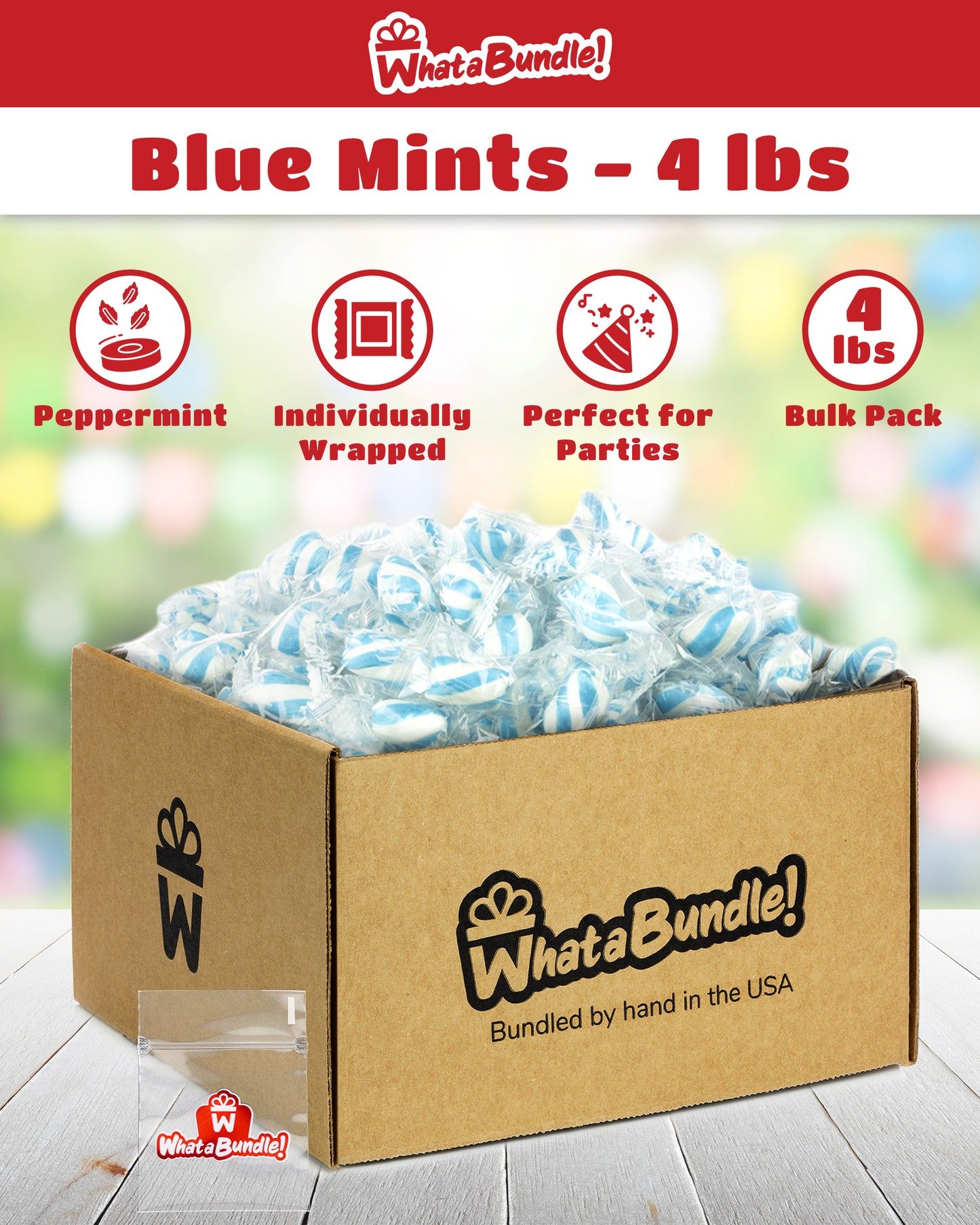 Blue Peppermints - 4lb Bulk