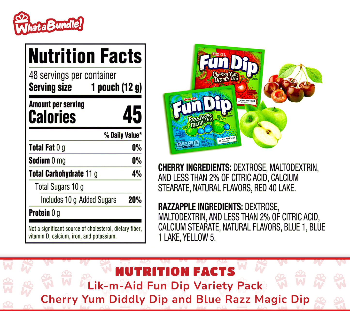 Fun Dips - Cherry & Blue Razz 96ct