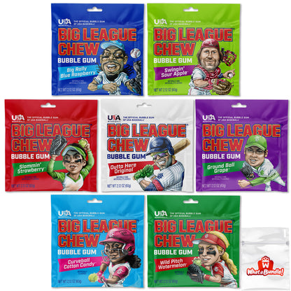 Big League Chew Bubble Gum - 7 Flavor Variety Pack