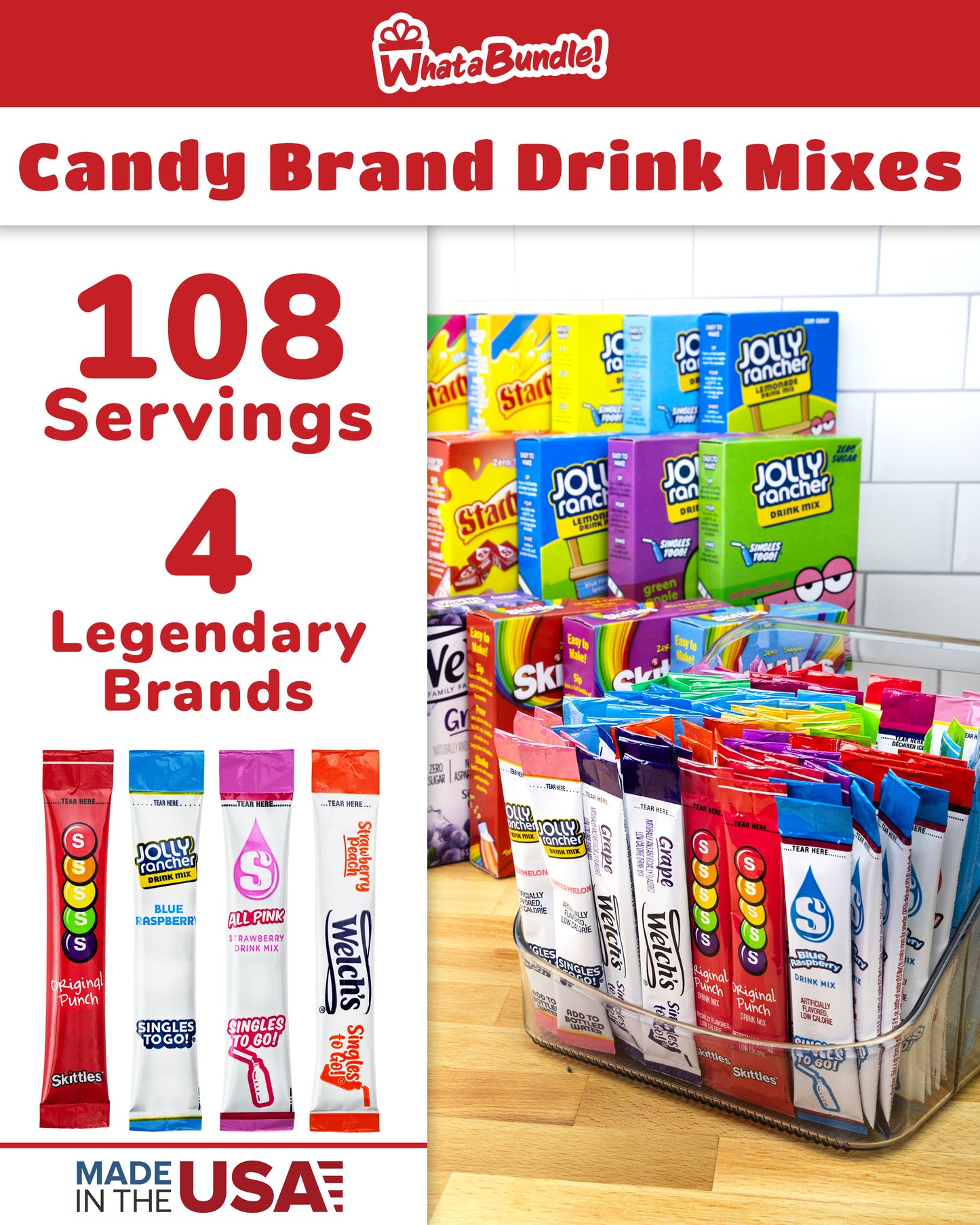 Drink Mix Packets - 18 Candy Flavors